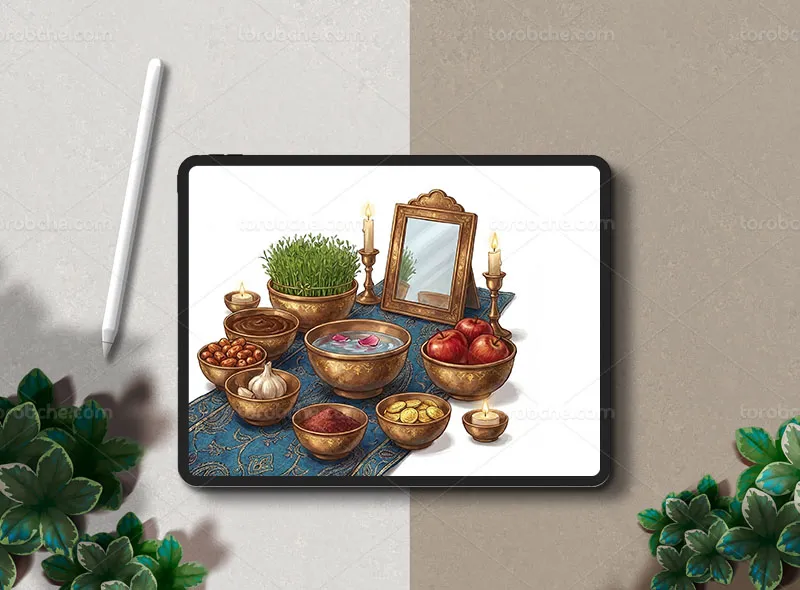 طرح نقاشی دیجیتال هفت سین