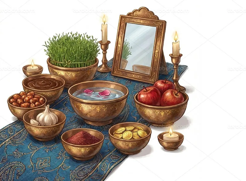 طرح نقاشی دیجیتال هفت سین
