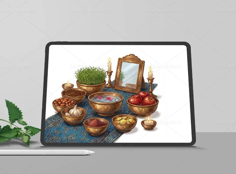 طرح نقاشی دیجیتال هفت سین