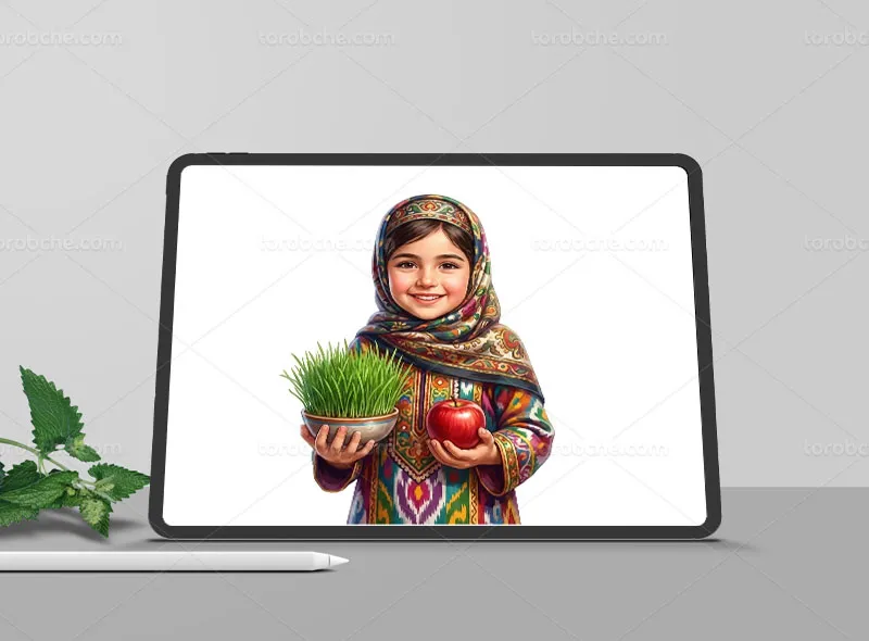 طرح نقاشی دیجیتال کاراکتر نوروزی
