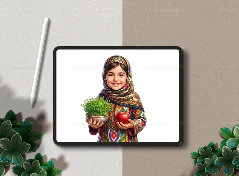 طرح نقاشی دیجیتال کاراکتر نوروزی