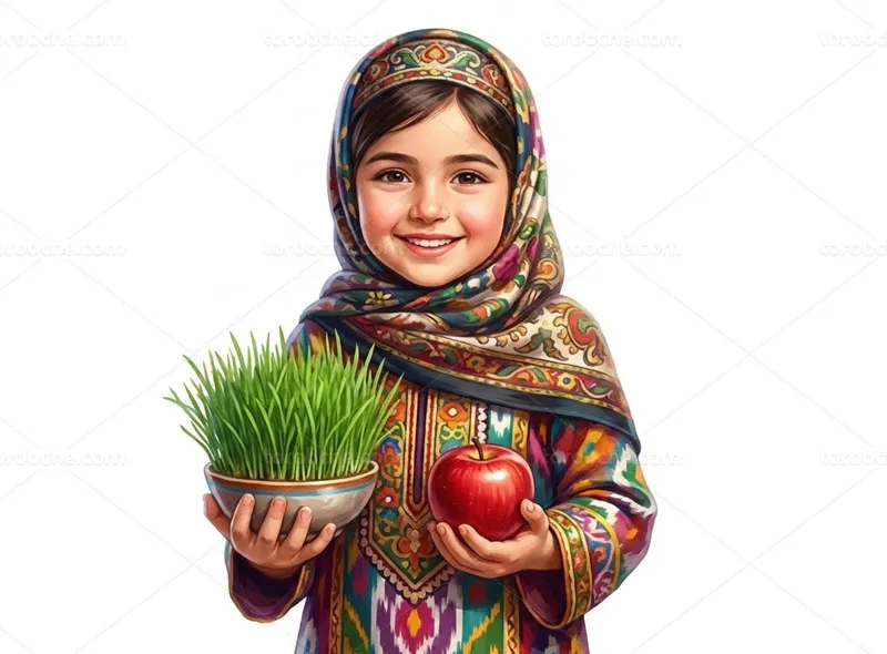 طرح نقاشی دیجیتال کاراکتر نوروزی