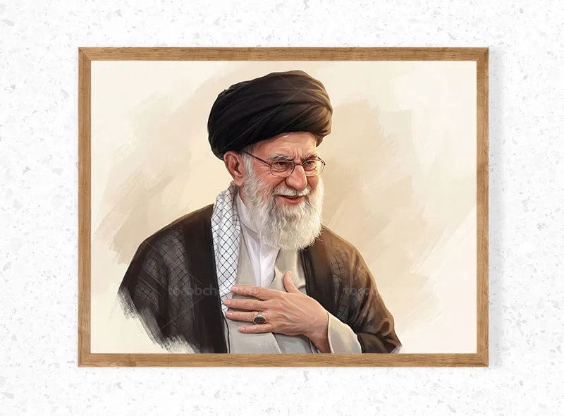 نقاشی دیجیتال امام خامنه ای (ره)