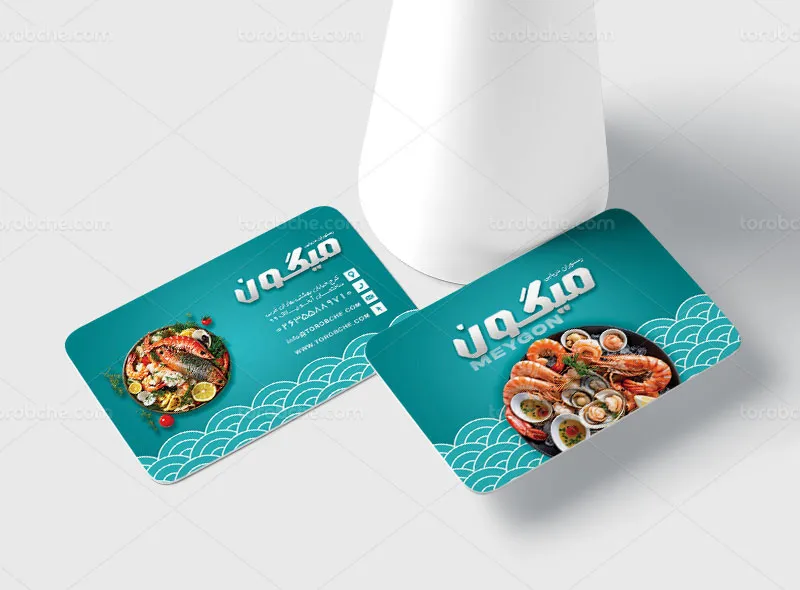 طرح لایه باز کارت ویزیت رستوران دریایی