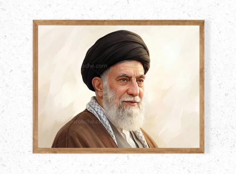 نقاشی دیجیتال شهید حضرت آیت الله خامنه ای رایگان