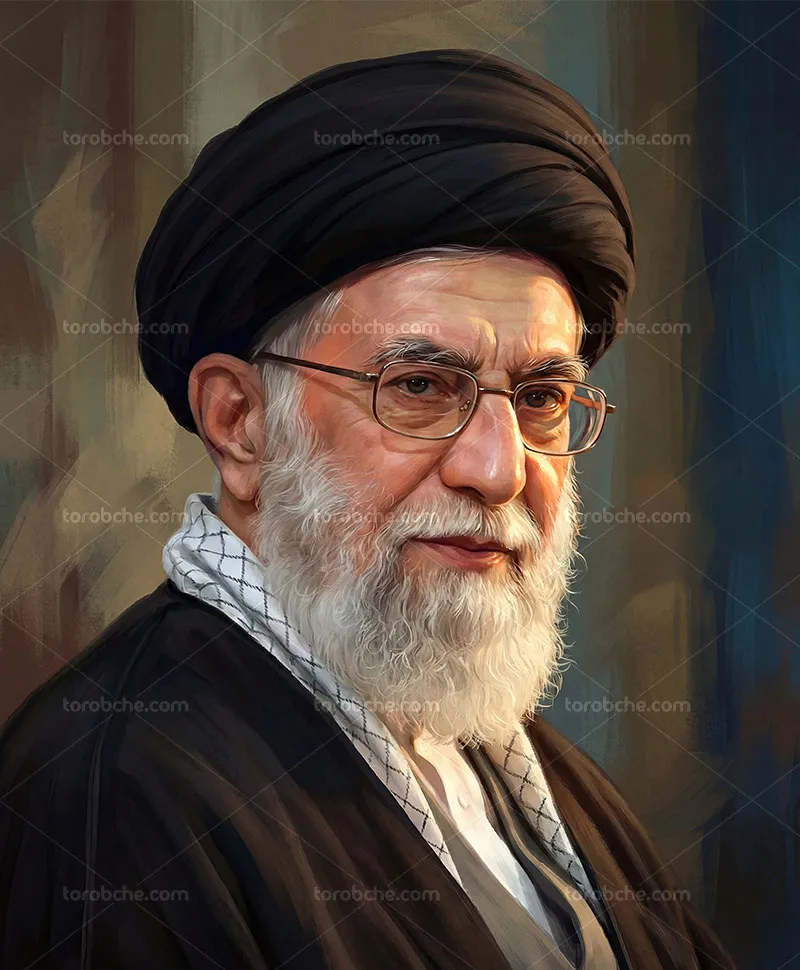 نقاشی دیجیتال قائد امت شهید حضرت امام خامنهای (ره)