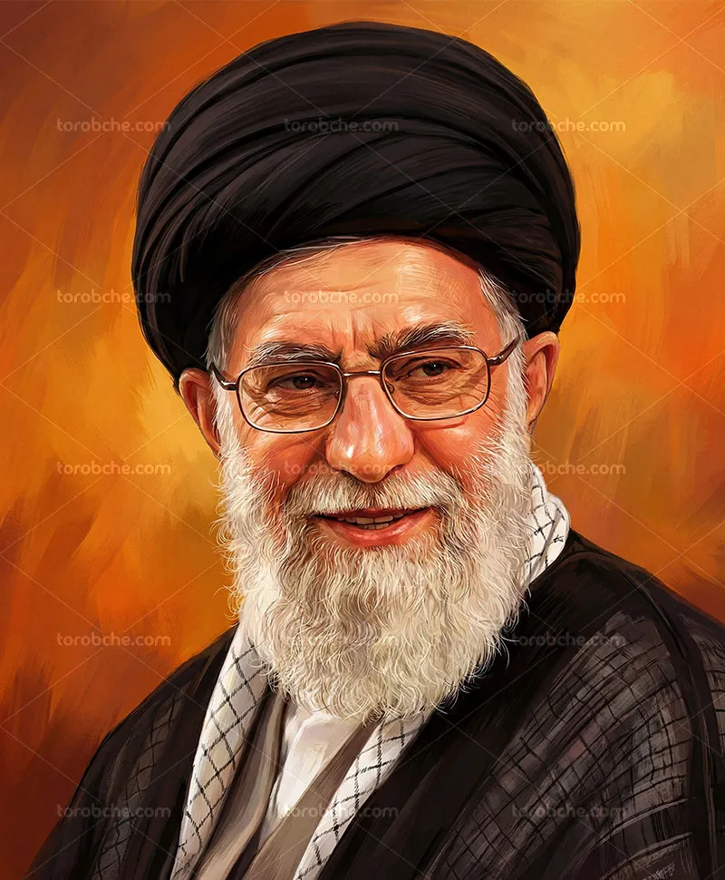 نقاشی دیجیتال شهید سید علی حسینی خامنهای