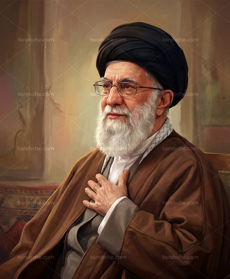نقاشی دیجیتال شهید راه حق امام خامنه ای (ره)