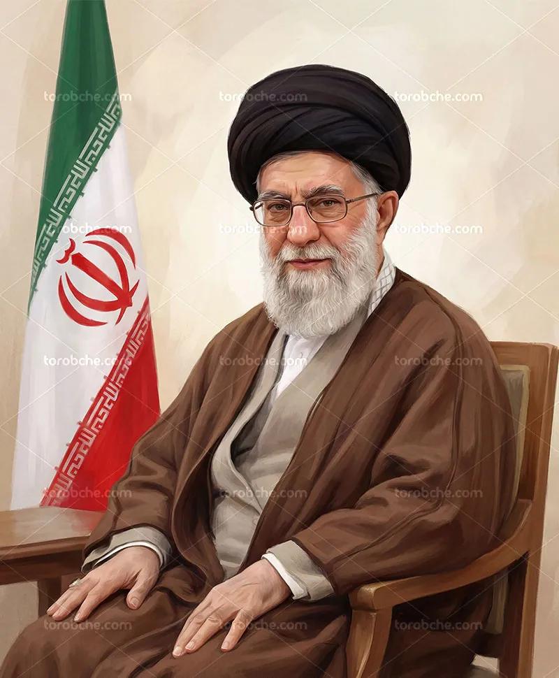 نقاشی حضرت آیت الله العظمی سید علی حسینی خامنه ای
