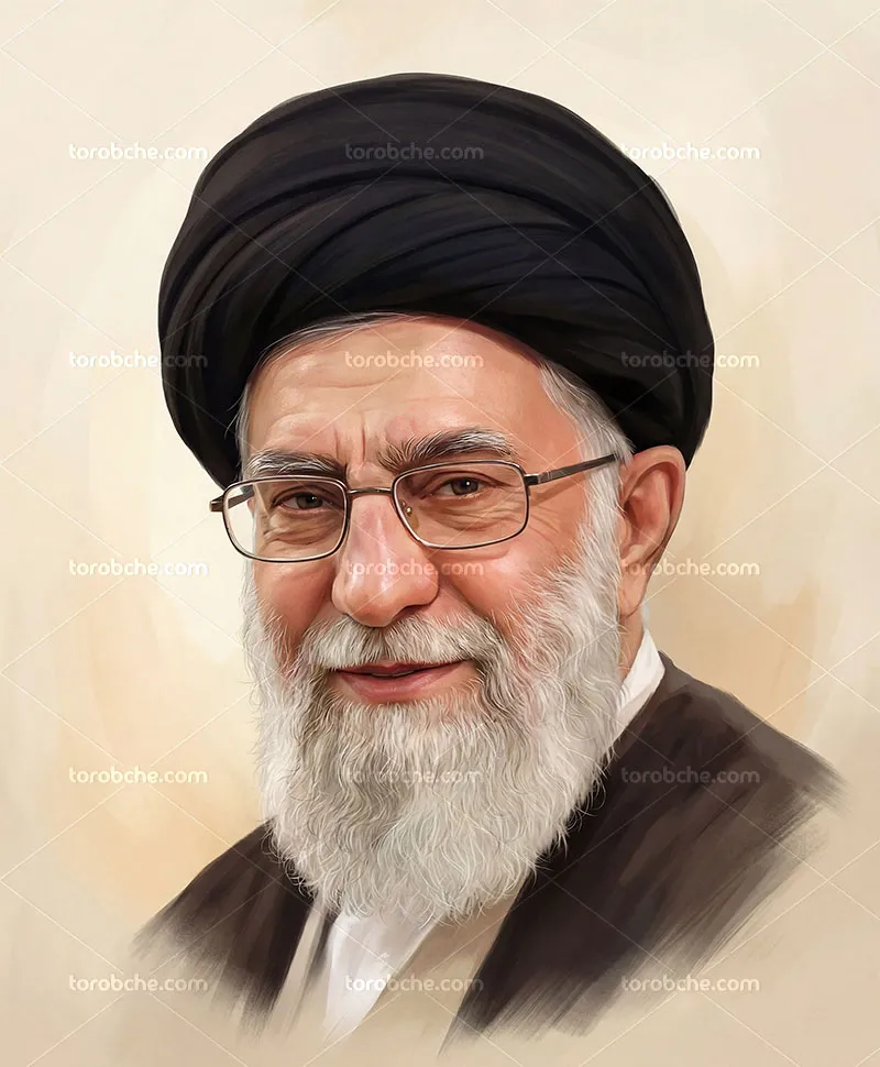 نقاشی دیجیتال شهید امام خامنه ای (ره)