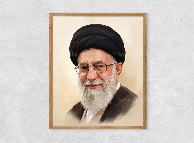 نقاشی دیجیتال شهید امام خامنه ای (ره)