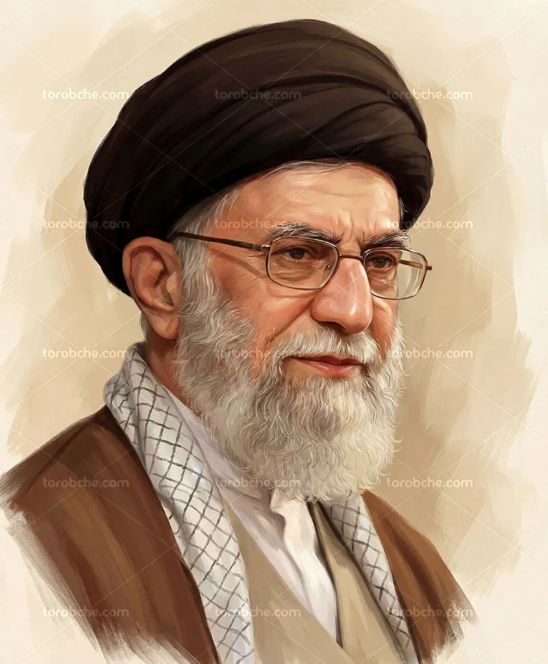 نقاشی دیجیتال رایگان شهید حضرت آیت الله خامنه ای