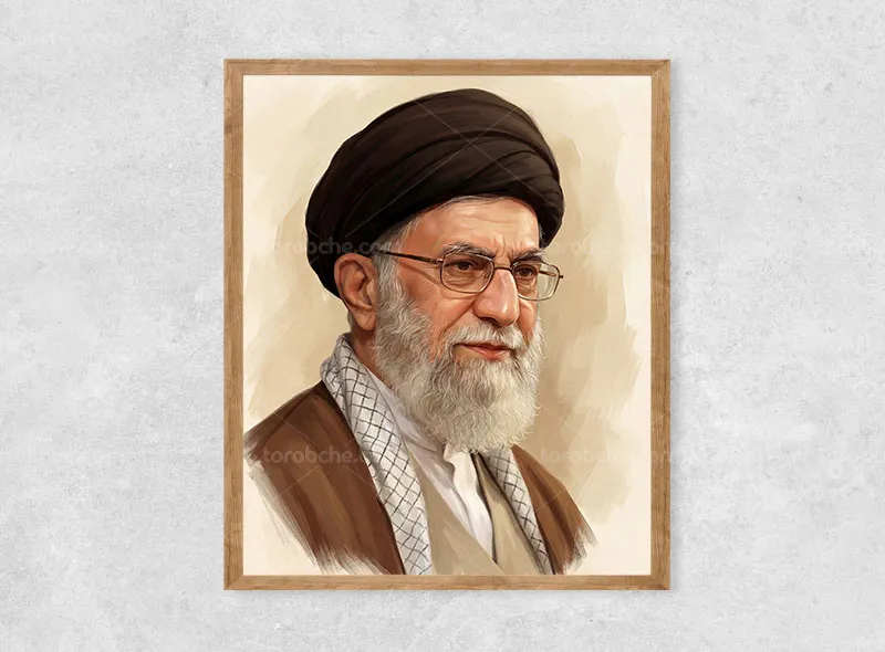 نقاشی دیجیتال رایگان شهید حضرت آیت الله خامنه ای