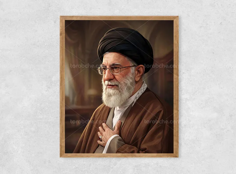نقاشی دیجیتال شهید راه حق حضرت آیت الله العظمی سید علی خامنهای