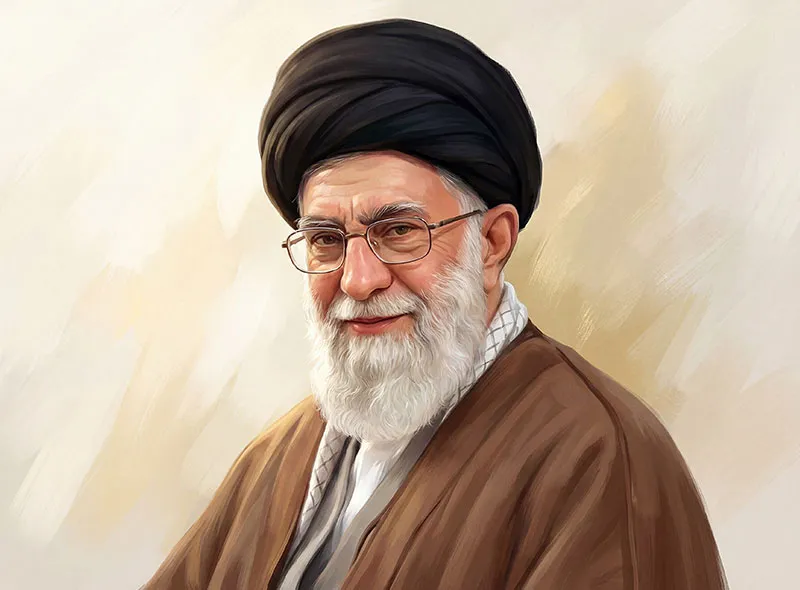 نقاشی چهره سید الشهدای انقلاب اسلامی ایران