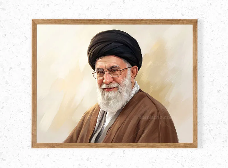 نقاشی چهره سید الشهدای انقلاب اسلامی ایران