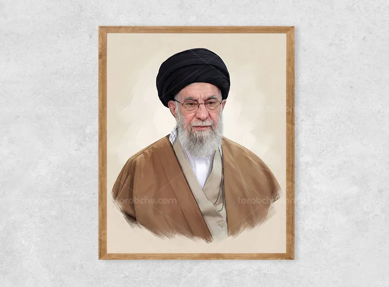 نقاشی دیجیتال شهید آیت الله سید علی حسینی خامنهای