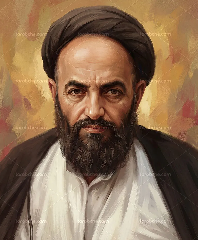 نقاشی دیجیتال آیت الله سید علی قاضی طباطبایی