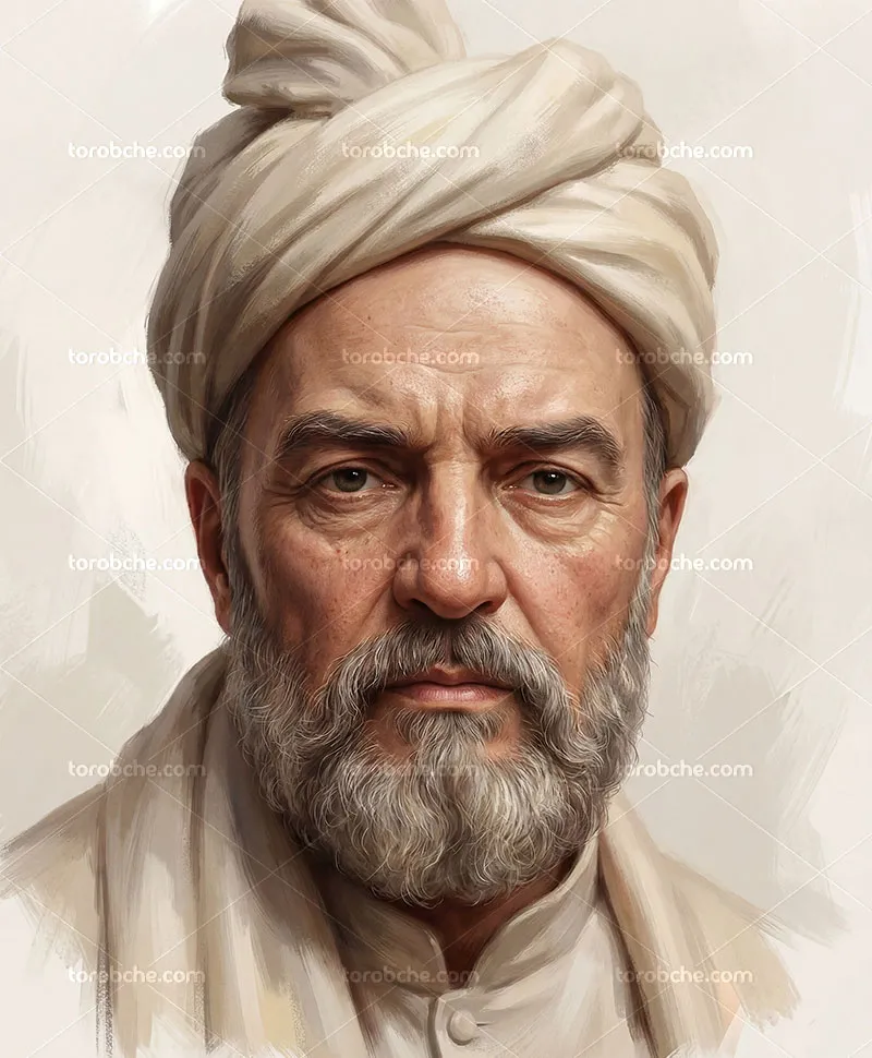 نقاشی دیجیتال حکیم ابوالقاسم فردوسی