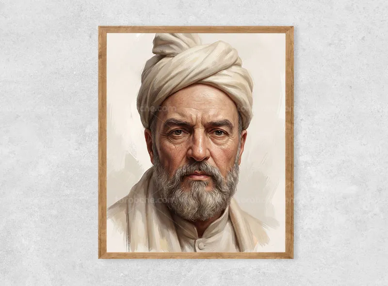 نقاشی دیجیتال حکیم ابوالقاسم فردوسی