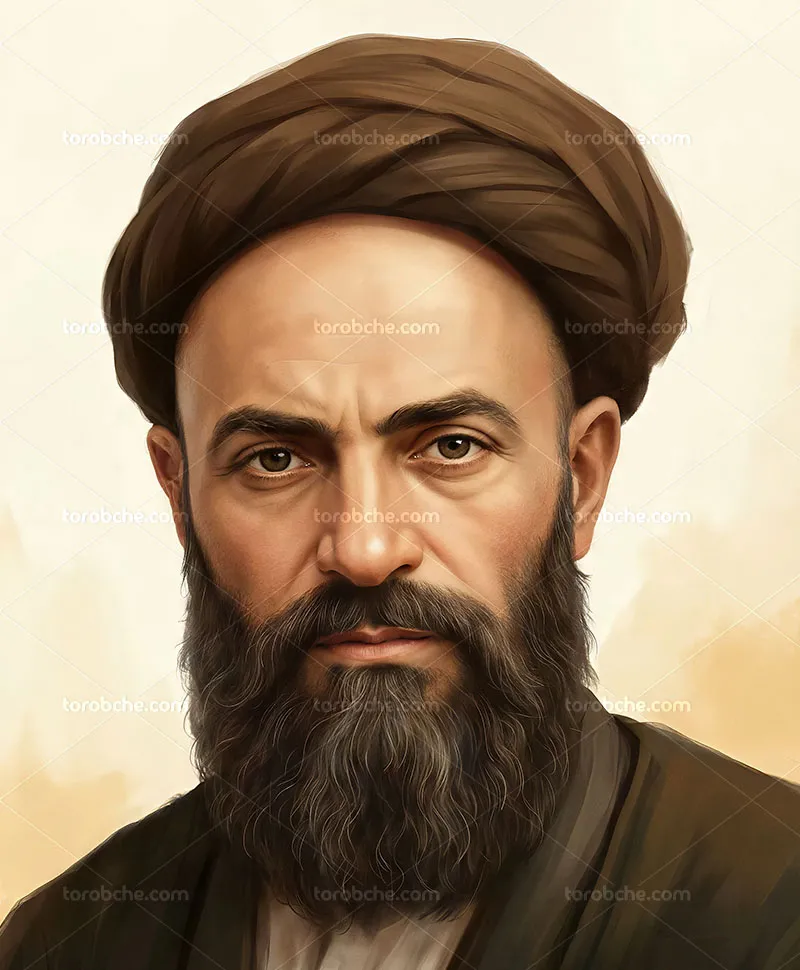نقاشی دیجیتال آیت الله قاضی