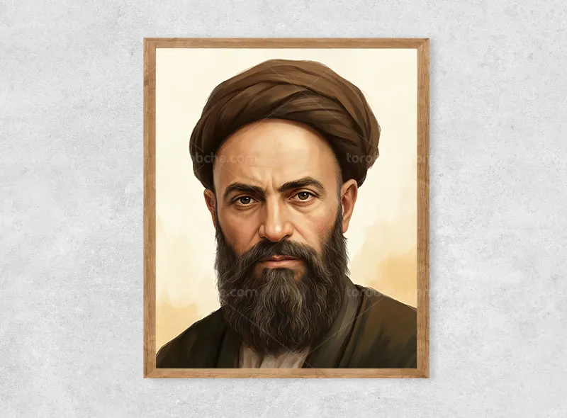 نقاشی دیجیتال آیت الله قاضی