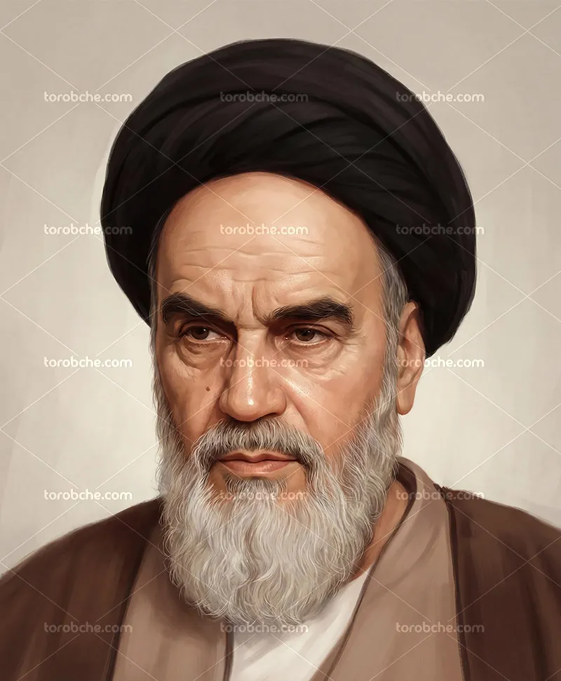 نقاشی دیجیتالی امام خمینی (ره)