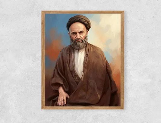 طرح نقاشی دیجیتال آیت الله سید علی قاضی طباطبایی