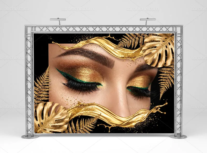 طرح پوستر دیواری سالن زیبایی جذاب