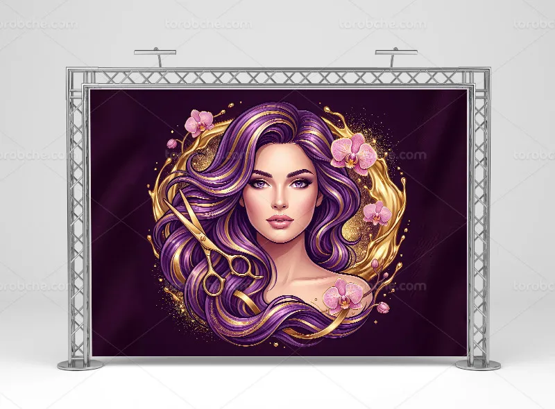 طرح پوستر دیواری برای سالن زیبایی