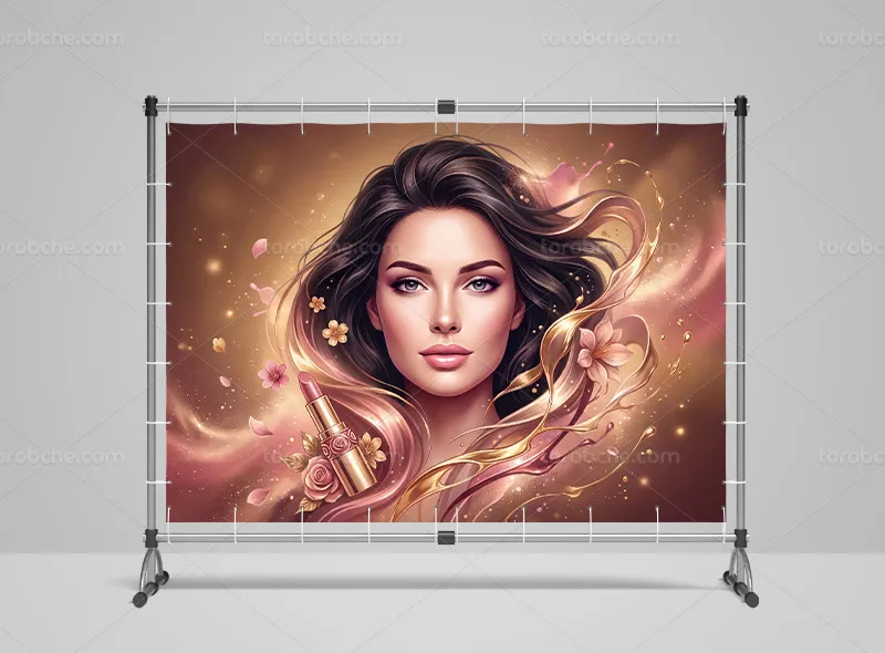 طرح پوستر دیواری جذاب برای سالن زیبایی