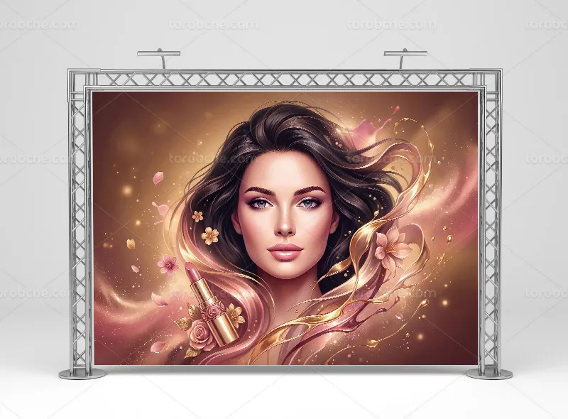 طرح پوستر دیواری جذاب برای سالن زیبایی