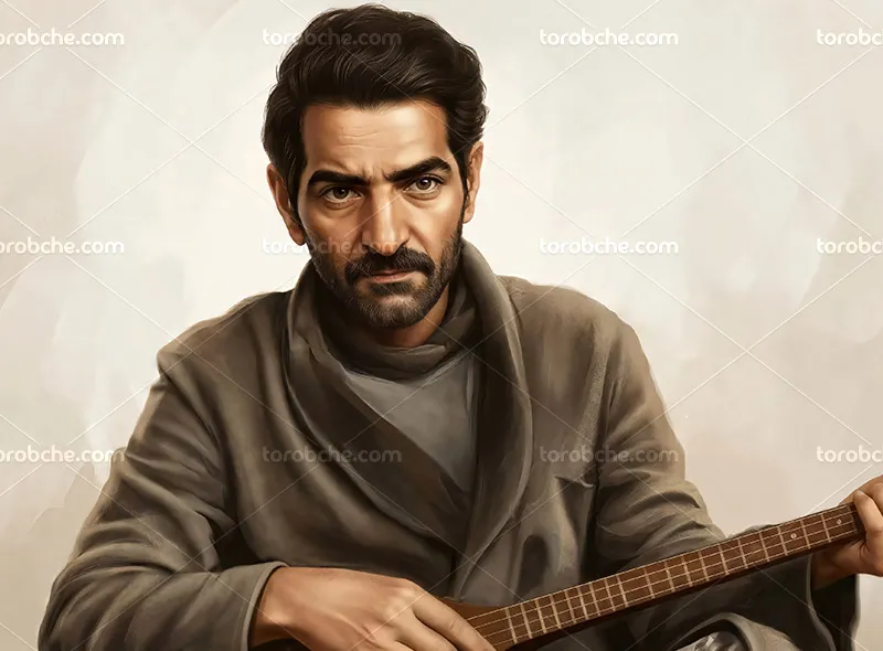 نقاشی دیجیتال ایام جوانی استاد شهریار