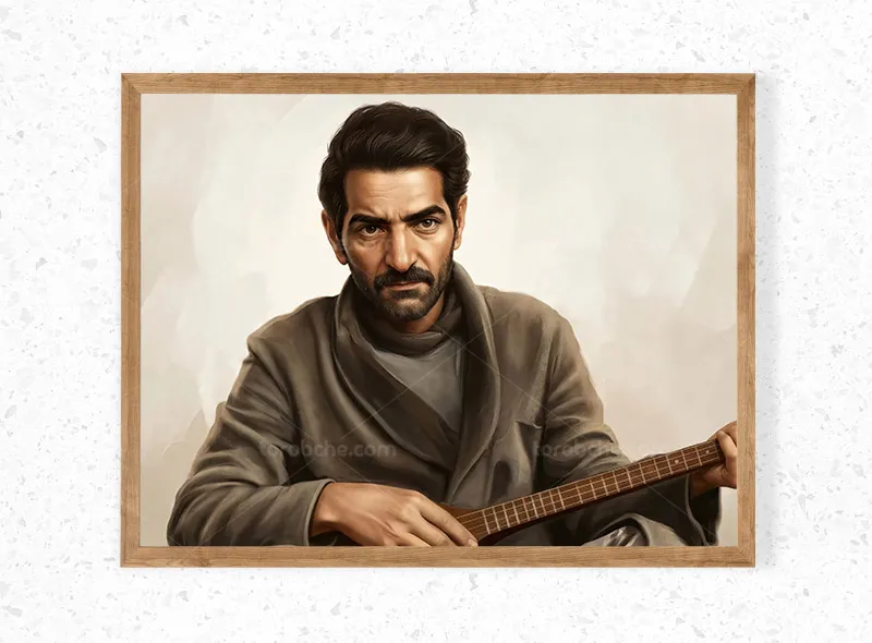 نقاشی دیجیتال ایام جوانی استاد شهریار
