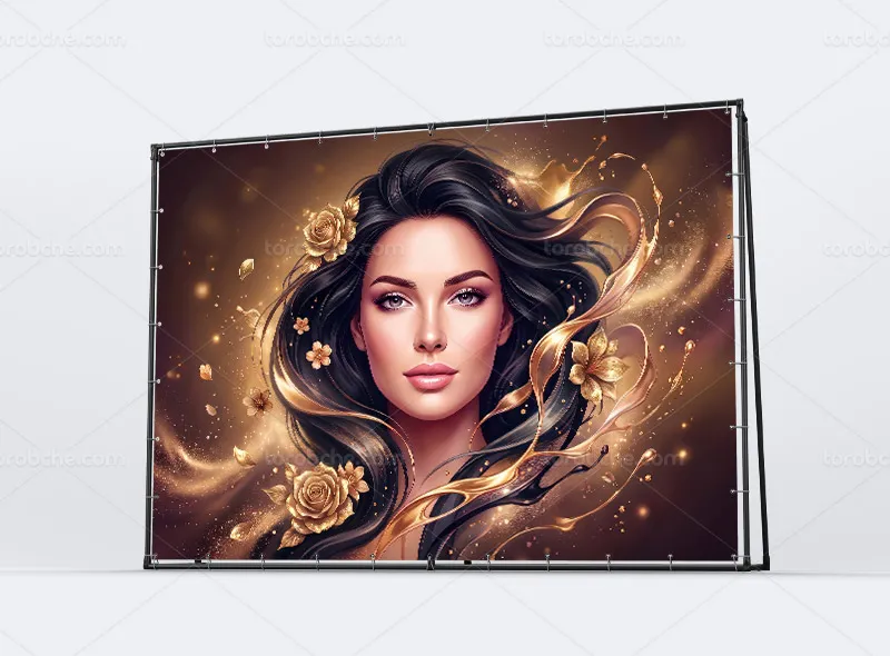 طرح پوستر دیواری جذاب و انتزاعی سالن زیبایی