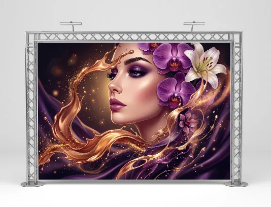 پوستر جذاب و انتزاعی سالن آرایشی بانوان