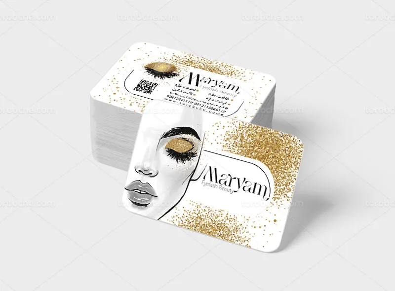 طرح لایه باز کارت ویزیت سالن تخصصی کاشت مژه