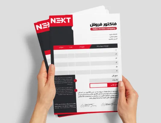 طرح لایه باز فاکتور مدرن قرمز و مشکی