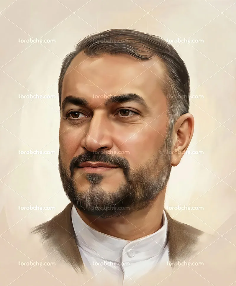 نقاشی دیجیتال شهید حسین امیرعبداللهیان