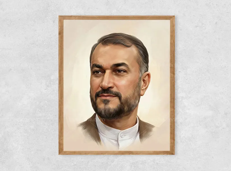 نقاشی دیجیتال شهید حسین امیرعبداللهیان