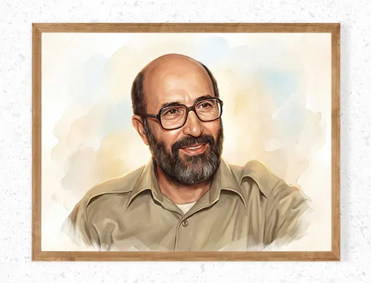 نقاشی دیجیتال پرتره شهید چمران